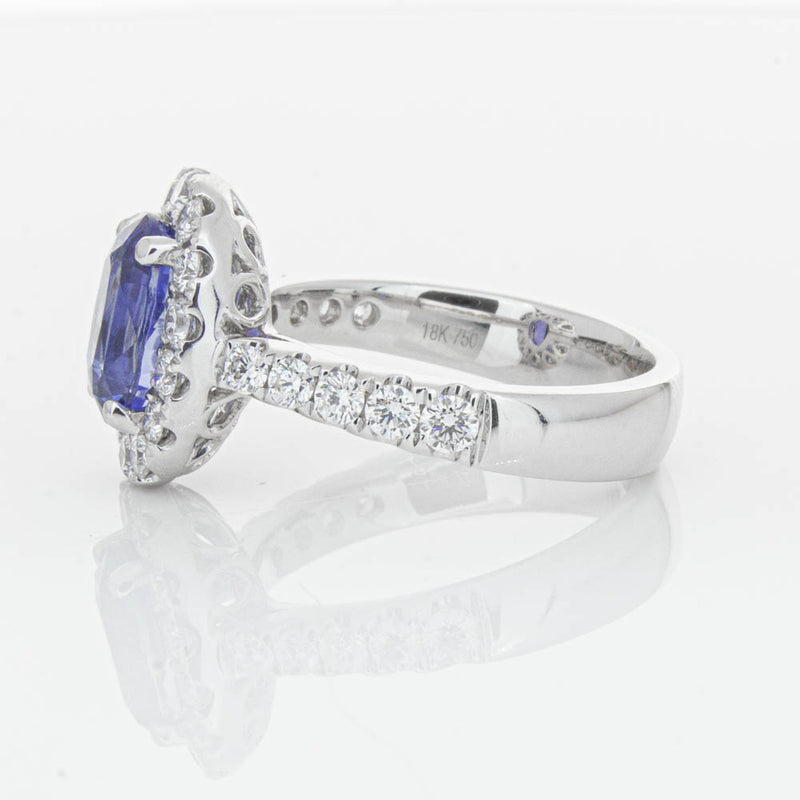 18ct White Gold Sapphire & Diamond Ring-Ring-Walker & Hall