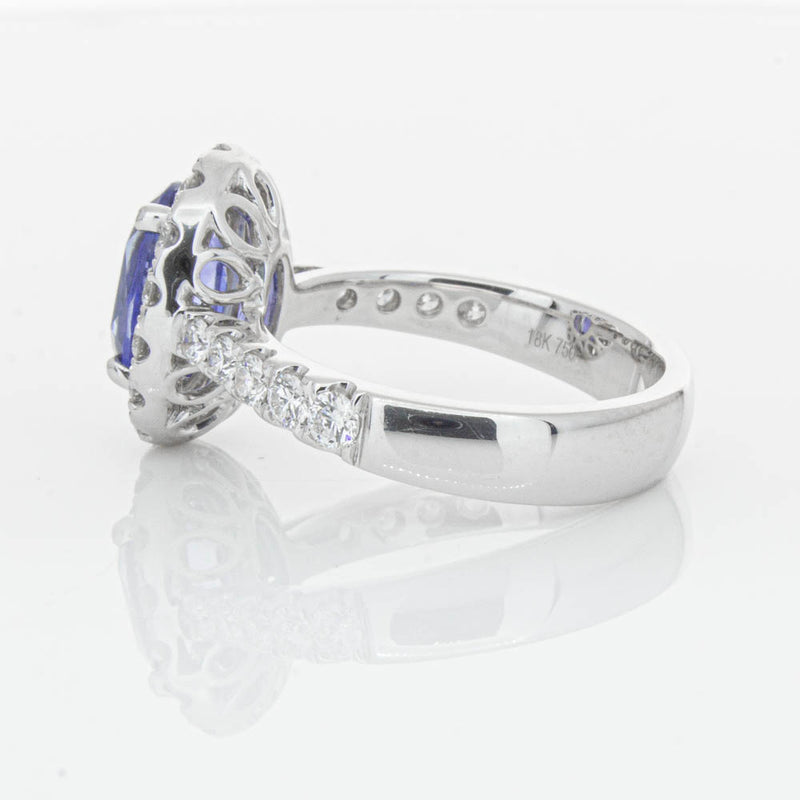 18ct White Gold Sapphire & Diamond Ring-Ring-Walker & Hall