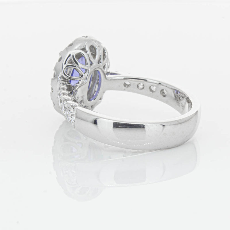 18ct White Gold Sapphire & Diamond Ring-Ring-Walker & Hall