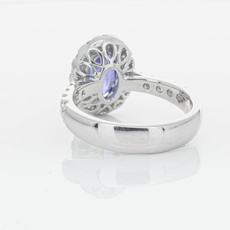 18ct White Gold Sapphire & Diamond Ring-Ring-Walker & Hall