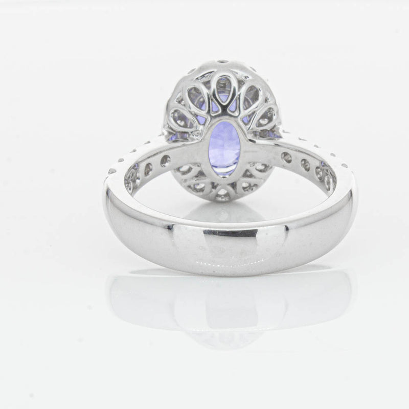 18ct White Gold Sapphire & Diamond Ring-Ring-Walker & Hall