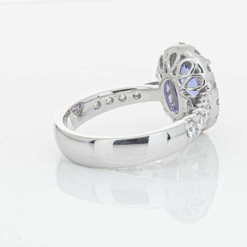 18ct White Gold Sapphire & Diamond Ring-Ring-Walker & Hall
