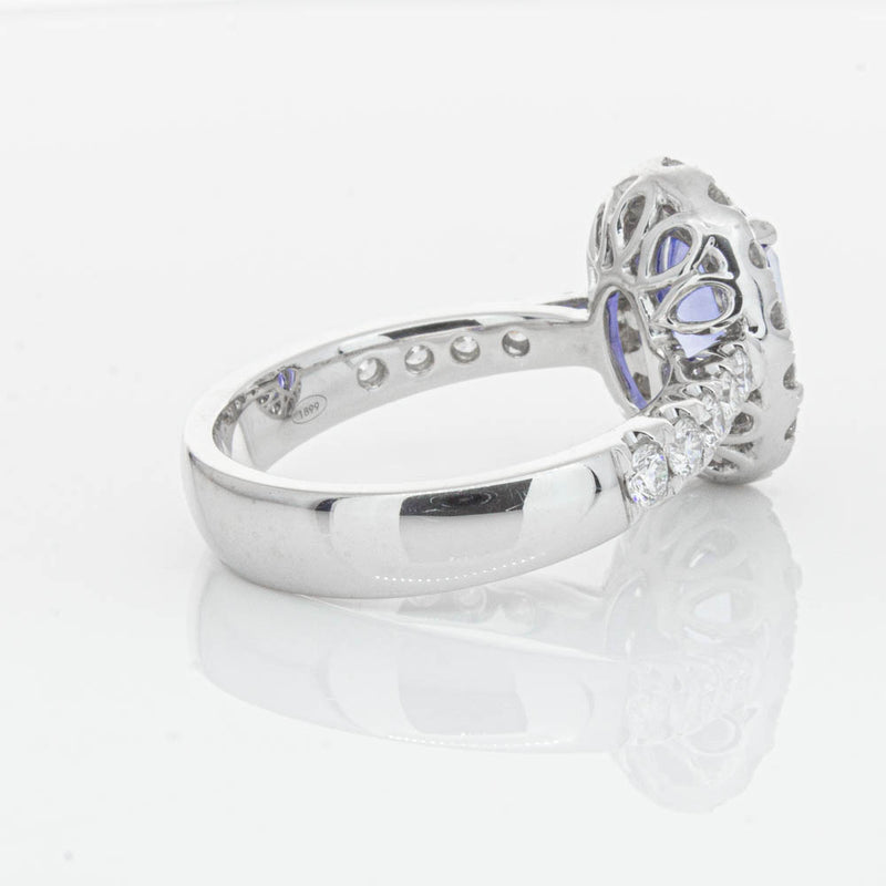18ct White Gold Sapphire & Diamond Ring-Ring-Walker & Hall