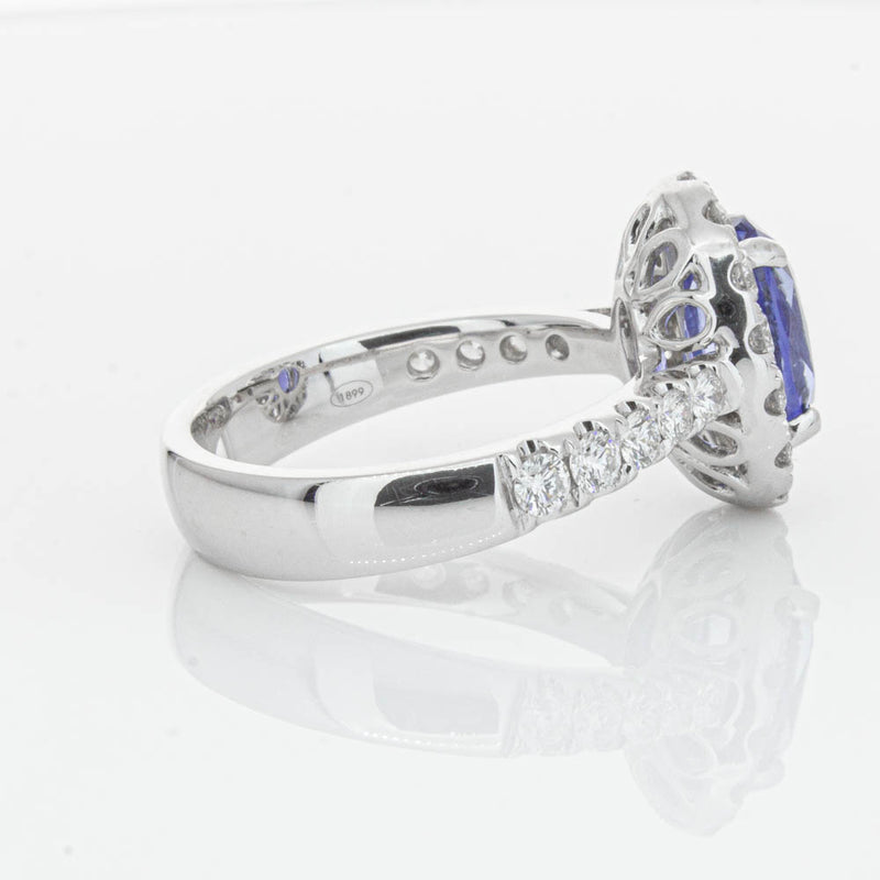 18ct White Gold Sapphire & Diamond Ring-Ring-Walker & Hall
