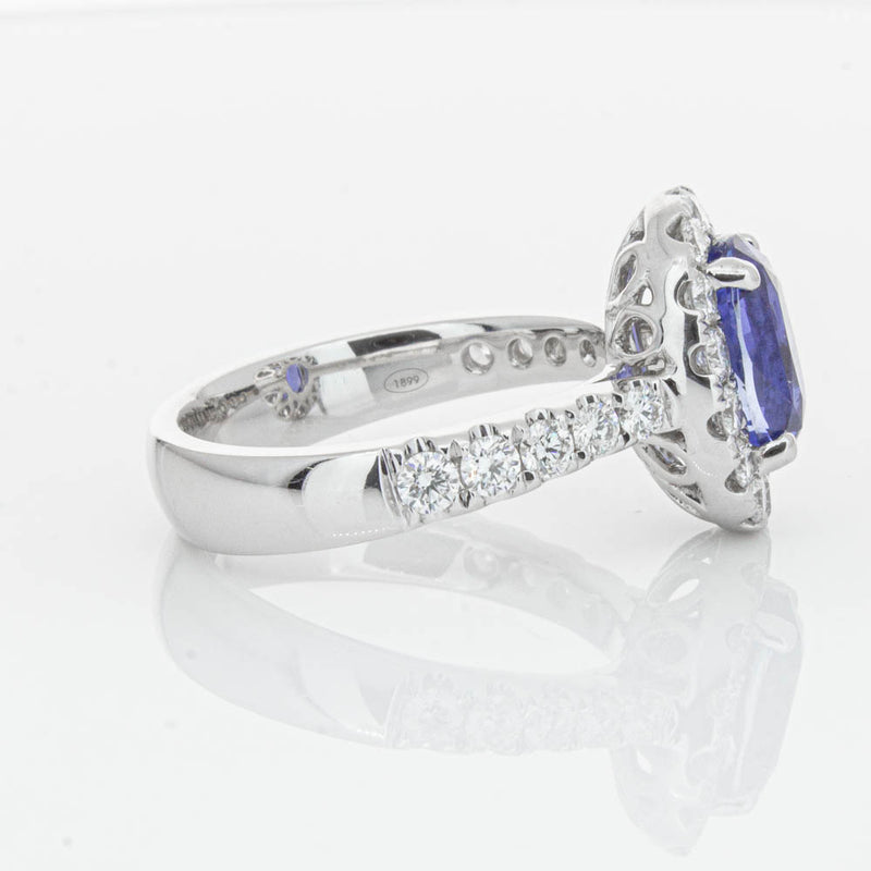 18ct White Gold Sapphire & Diamond Ring-Ring-Walker & Hall