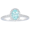 18ct White Gold Paraiba Tourmaline & Diamond Mini Sierra Ring-Ring-Walker & Hall