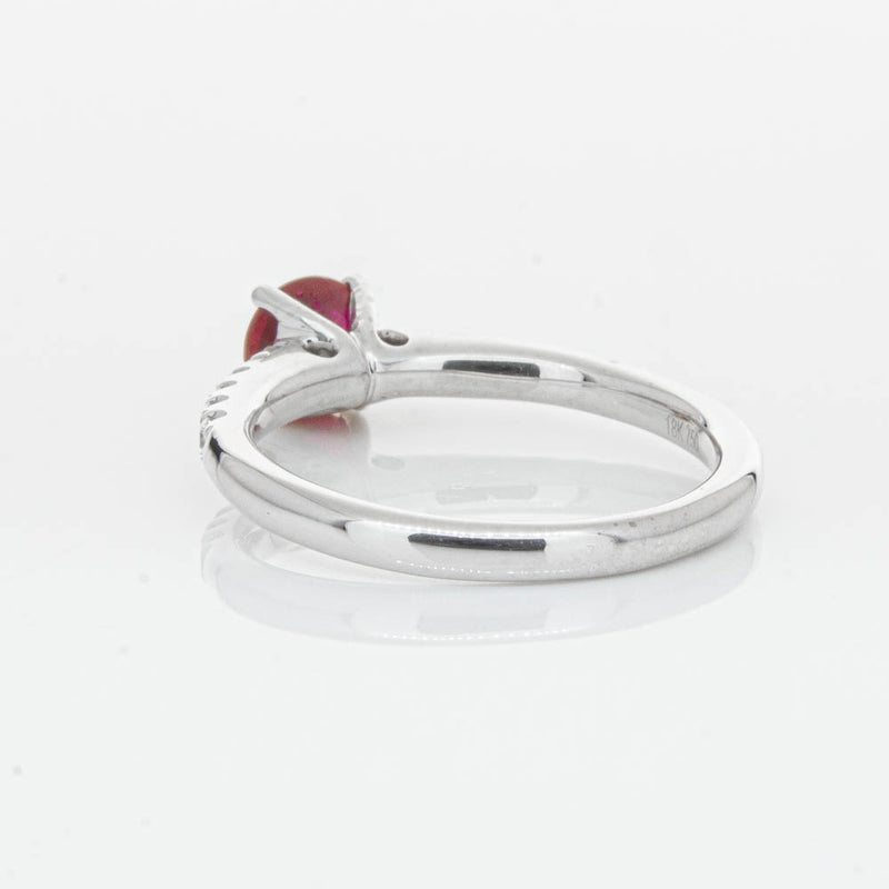 18ct White Gold 1.01ct Ruby & Diamond Meridien Ring-Ring-Walker & Hall