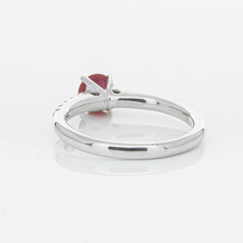 18ct White Gold 1.01ct Ruby & Diamond Meridien Ring-Ring-Walker & Hall