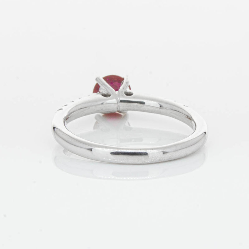 18ct White Gold 1.01ct Ruby & Diamond Meridien Ring-Ring-Walker & Hall