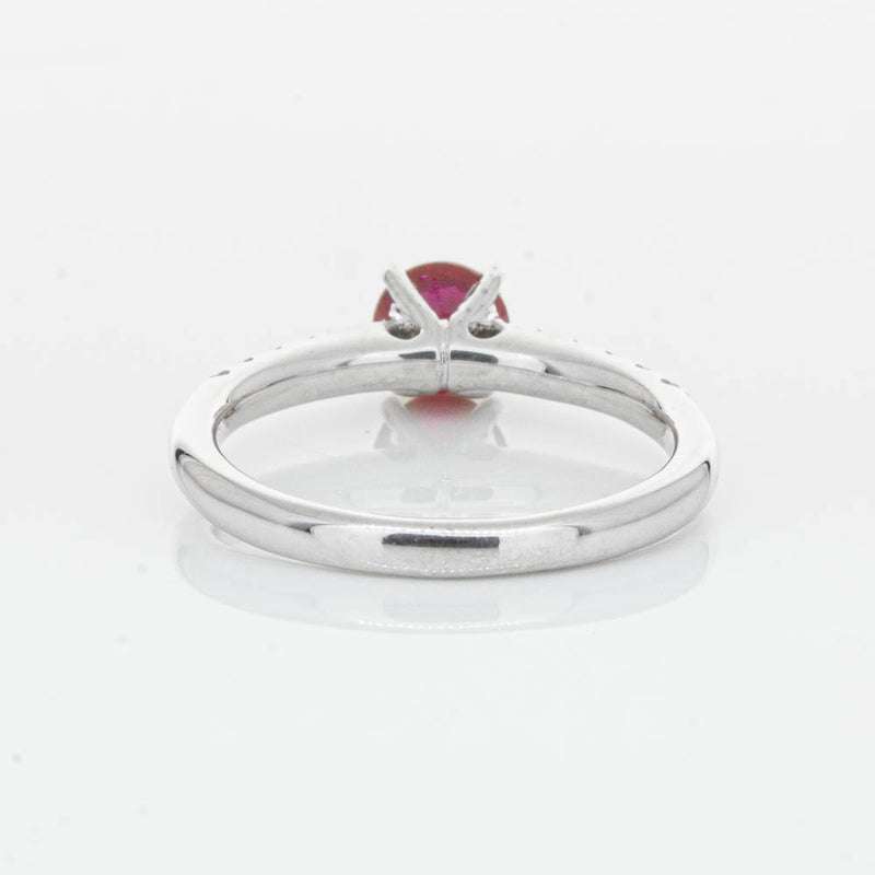 18ct White Gold 1.01ct Ruby & Diamond Meridien Ring-Ring-Walker & Hall