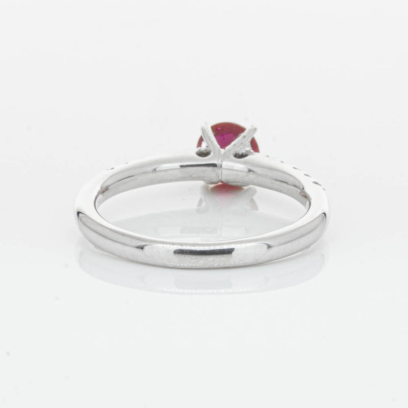 18ct White Gold 1.01ct Ruby & Diamond Meridien Ring-Ring-Walker & Hall