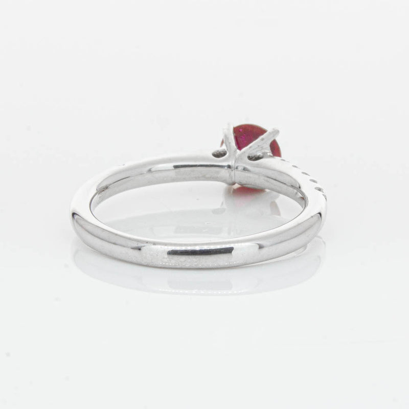 18ct White Gold 1.01ct Ruby & Diamond Meridien Ring-Ring-Walker & Hall