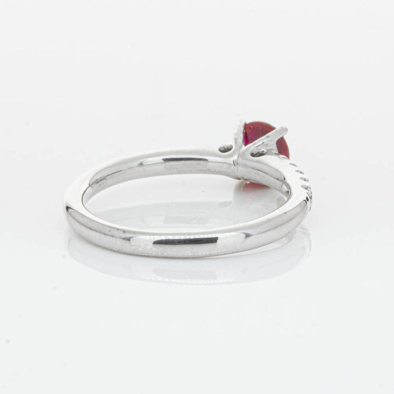 18ct White Gold 1.01ct Ruby & Diamond Meridien Ring-Ring-Walker & Hall