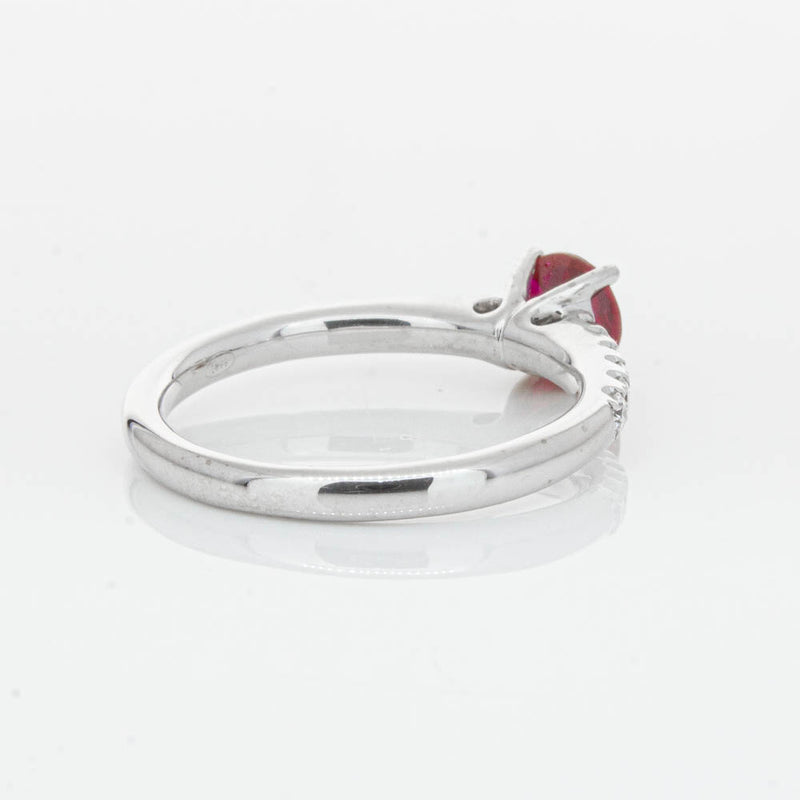 18ct White Gold 1.01ct Ruby & Diamond Meridien Ring-Ring-Walker & Hall