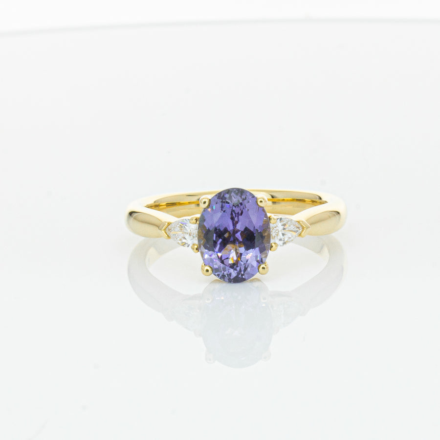 18ct Yellow Gold 1.78ct Tanzanite & Diamond Ayla Ring-Ring-Walker & Hall