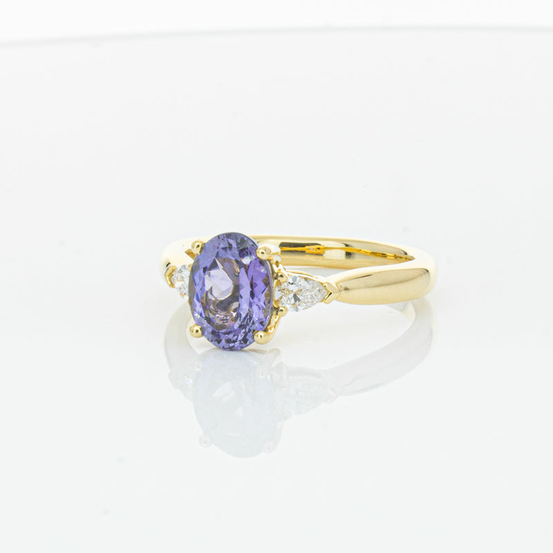 18ct Yellow Gold 1.78ct Tanzanite & Diamond Ayla Ring-Ring-Walker & Hall