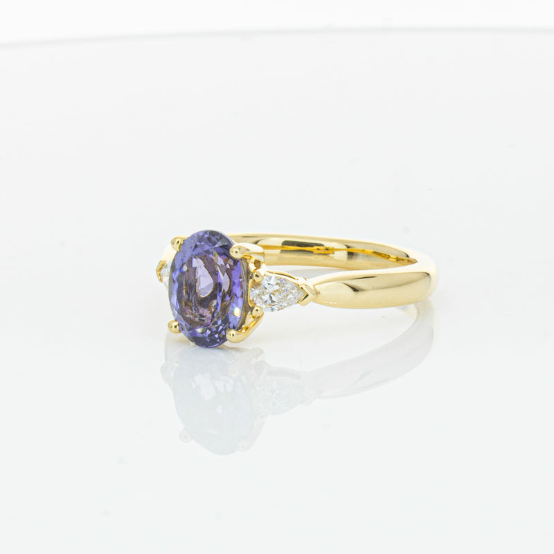 18ct Yellow Gold 1.78ct Tanzanite & Diamond Ayla Ring-Ring-Walker & Hall