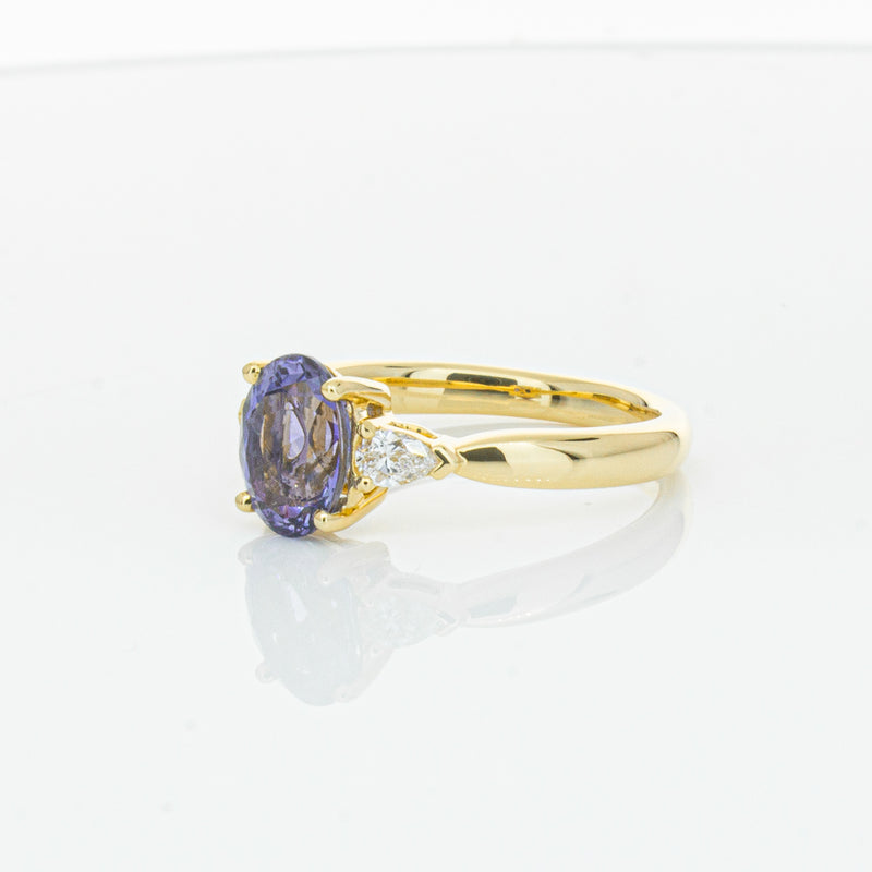 18ct Yellow Gold 1.78ct Tanzanite & Diamond Ayla Ring-Ring-Walker & Hall