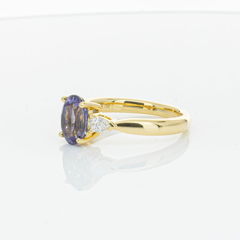 18ct Yellow Gold 1.78ct Tanzanite & Diamond Ayla Ring-Ring-Walker & Hall