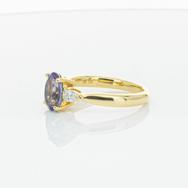 18ct Yellow Gold 1.78ct Tanzanite & Diamond Ayla Ring-Ring-Walker & Hall