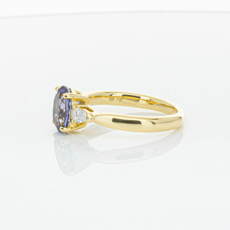 18ct Yellow Gold 1.78ct Tanzanite & Diamond Ayla Ring-Ring-Walker & Hall