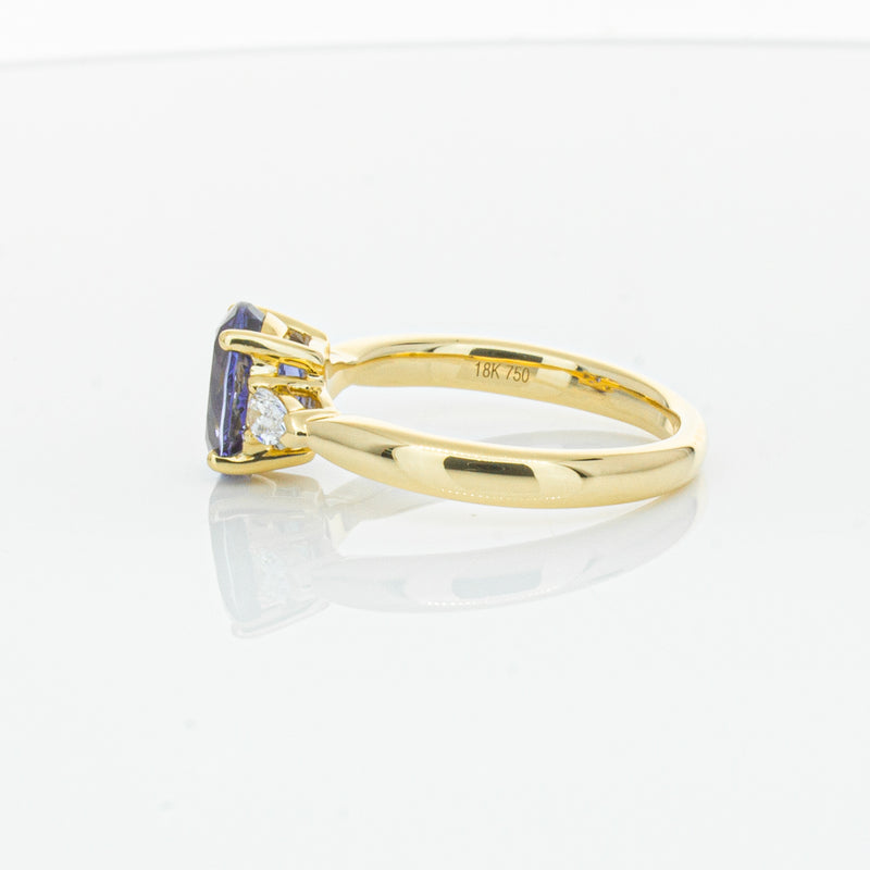 18ct Yellow Gold 1.78ct Tanzanite & Diamond Ayla Ring-Ring-Walker & Hall