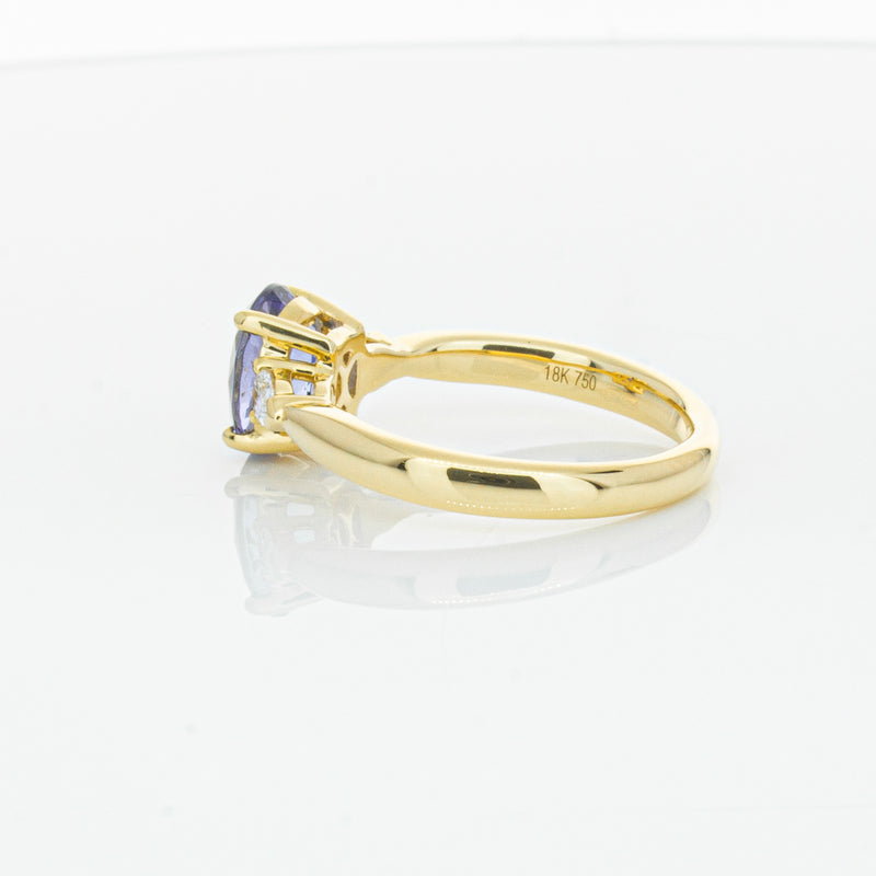 18ct Yellow Gold 1.78ct Tanzanite & Diamond Ayla Ring-Ring-Walker & Hall