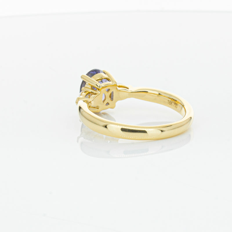 18ct Yellow Gold 1.78ct Tanzanite & Diamond Ayla Ring-Ring-Walker & Hall
