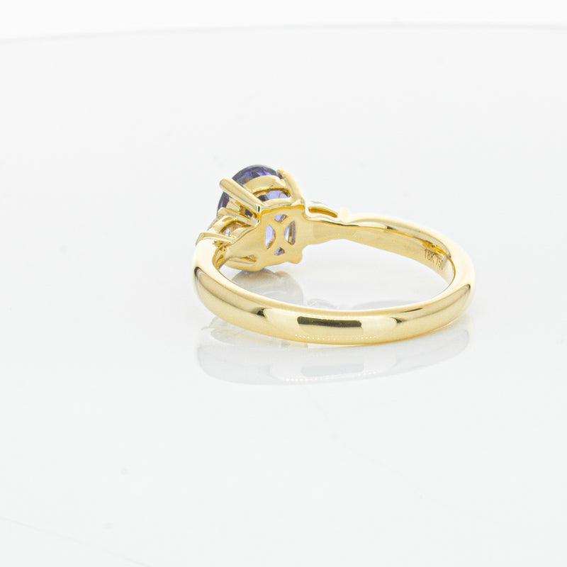 18ct Yellow Gold 1.78ct Tanzanite & Diamond Ayla Ring-Ring-Walker & Hall