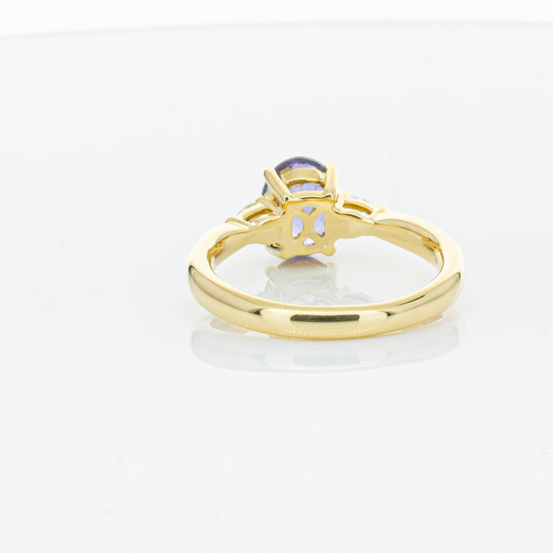 18ct Yellow Gold 1.78ct Tanzanite & Diamond Ayla Ring-Ring-Walker & Hall