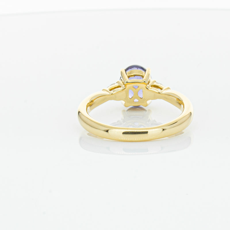 18ct Yellow Gold 1.78ct Tanzanite & Diamond Ayla Ring-Ring-Walker & Hall