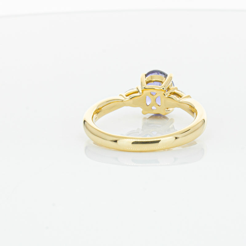 18ct Yellow Gold 1.78ct Tanzanite & Diamond Ayla Ring-Ring-Walker & Hall
