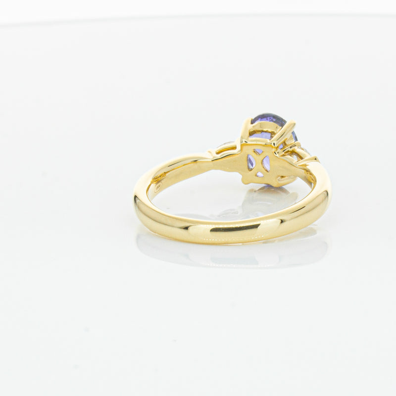 18ct Yellow Gold 1.78ct Tanzanite & Diamond Ayla Ring-Ring-Walker & Hall