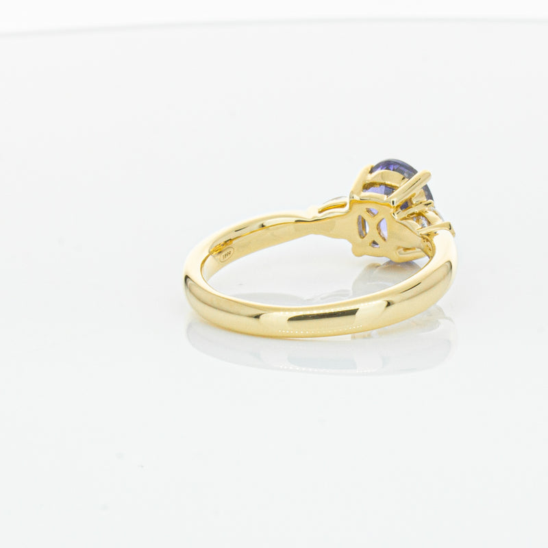 18ct Yellow Gold 1.78ct Tanzanite & Diamond Ayla Ring-Ring-Walker & Hall
