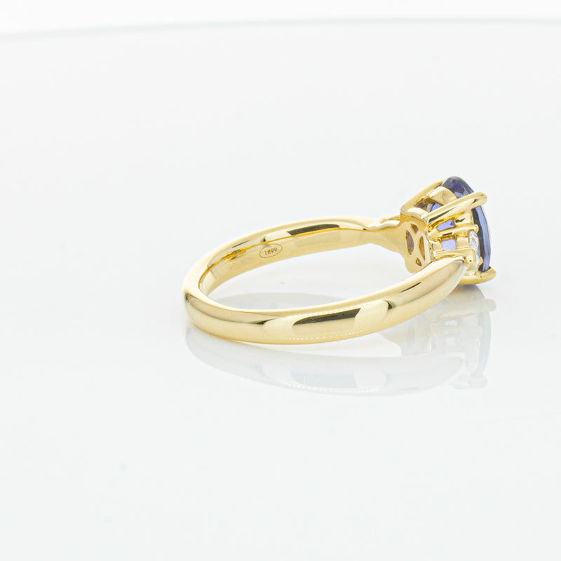 18ct Yellow Gold 1.78ct Tanzanite & Diamond Ayla Ring-Ring-Walker & Hall
