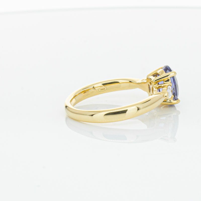 18ct Yellow Gold 1.78ct Tanzanite & Diamond Ayla Ring-Ring-Walker & Hall