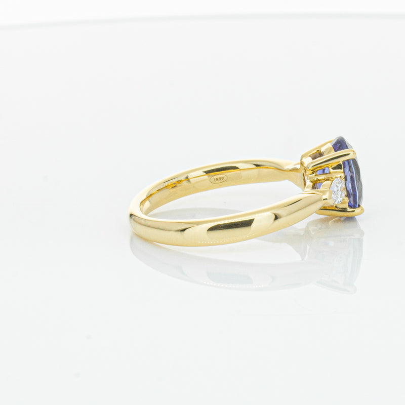18ct Yellow Gold 1.78ct Tanzanite & Diamond Ayla Ring-Ring-Walker & Hall