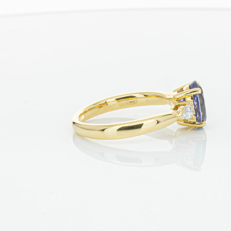 18ct Yellow Gold 1.78ct Tanzanite & Diamond Ayla Ring-Ring-Walker & Hall