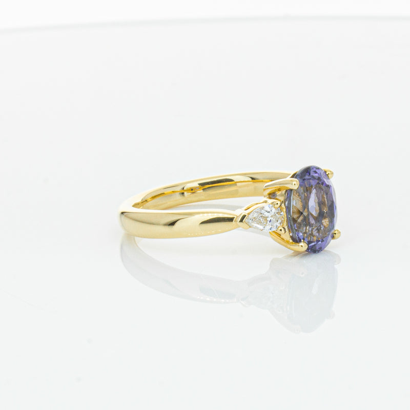 18ct Yellow Gold 1.78ct Tanzanite & Diamond Ayla Ring-Ring-Walker & Hall