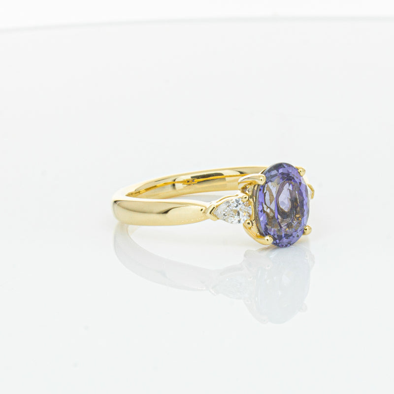 18ct Yellow Gold 1.78ct Tanzanite & Diamond Ayla Ring-Ring-Walker & Hall