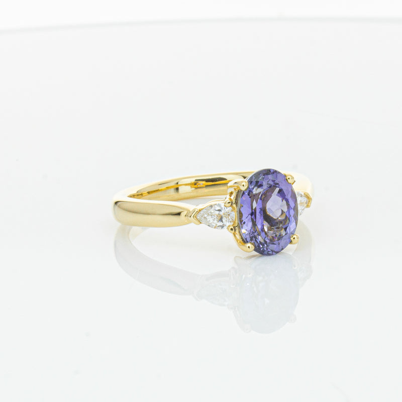 18ct Yellow Gold 1.78ct Tanzanite & Diamond Ayla Ring-Ring-Walker & Hall