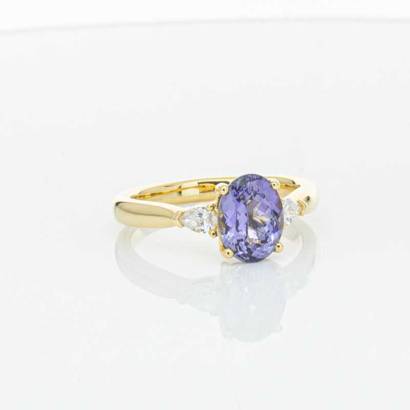 18ct Yellow Gold 1.78ct Tanzanite & Diamond Ayla Ring-Ring-Walker & Hall