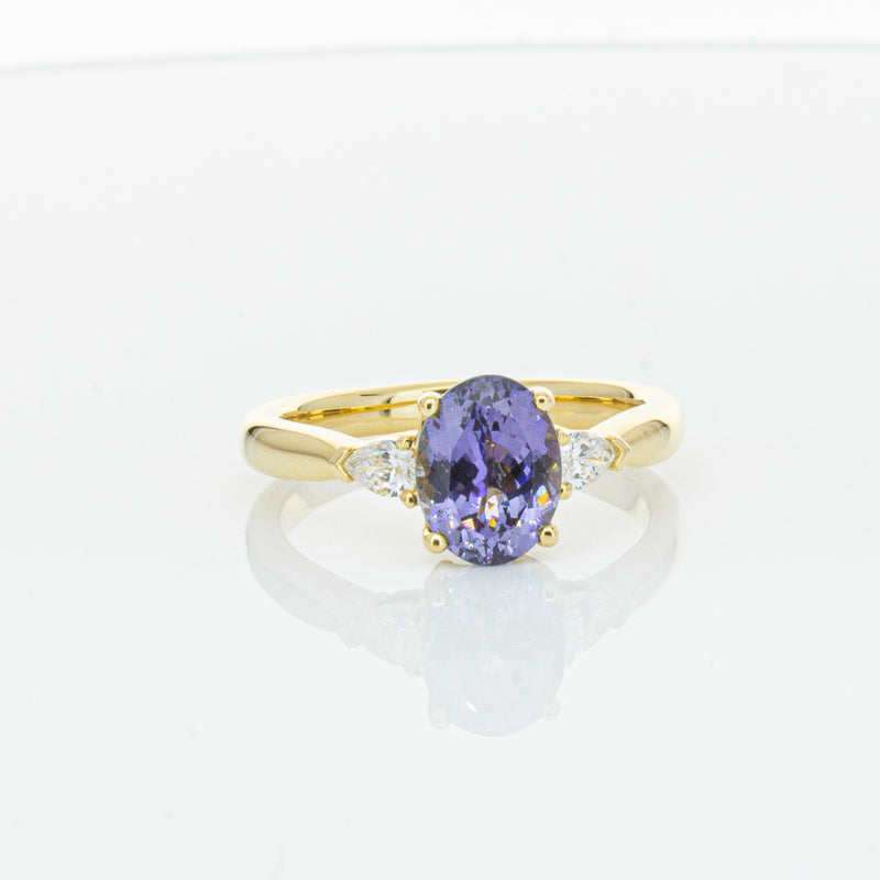 18ct Yellow Gold 1.78ct Tanzanite & Diamond Ayla Ring-Ring-Walker & Hall