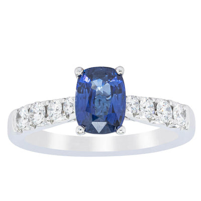 18ct White Gold 1.42ct Sapphire & Diamond Phoenix Ring-Ring-Walker & Hall