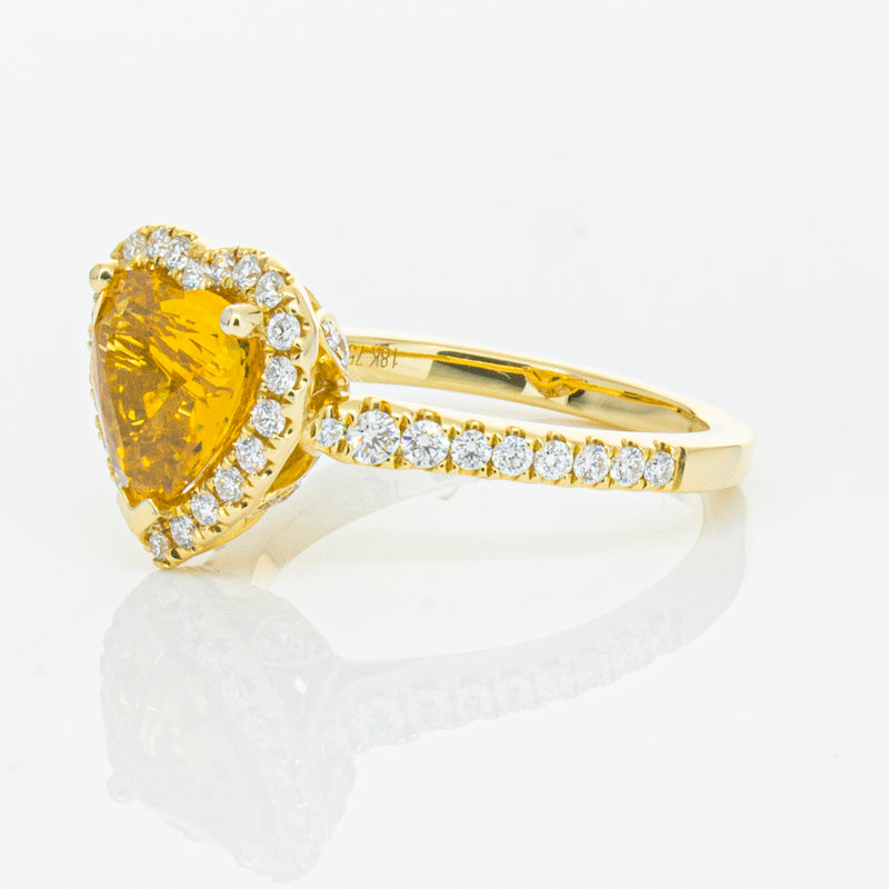 18ct Yellow Gold 2.53ct Golden Sapphire & Diamond Sierra Ring-Ring-Walker & Hall