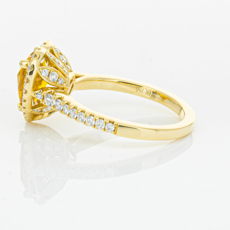 18ct Yellow Gold 2.53ct Golden Sapphire & Diamond Sierra Ring-Ring-Walker & Hall