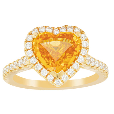 18ct Yellow Gold 2.53ct Golden Sapphire & Diamond Sierra Ring-Ring-Walker & Hall