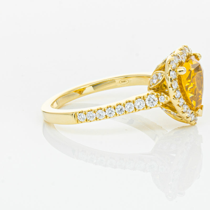 18ct Yellow Gold 2.53ct Golden Sapphire & Diamond Sierra Ring-Ring-Walker & Hall