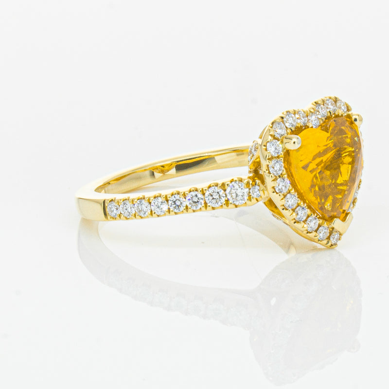 18ct Yellow Gold 2.53ct Golden Sapphire & Diamond Sierra Ring-Ring-Walker & Hall