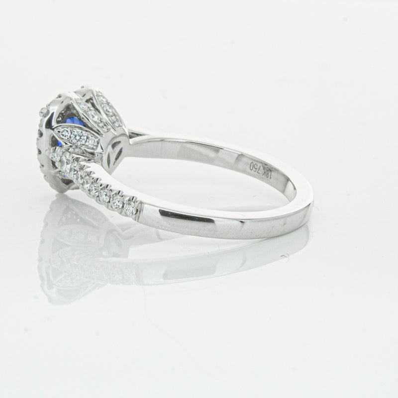 18ct White Gold 1.11ct Sapphire & Diamond Sierra Ring-Ring-Walker & Hall